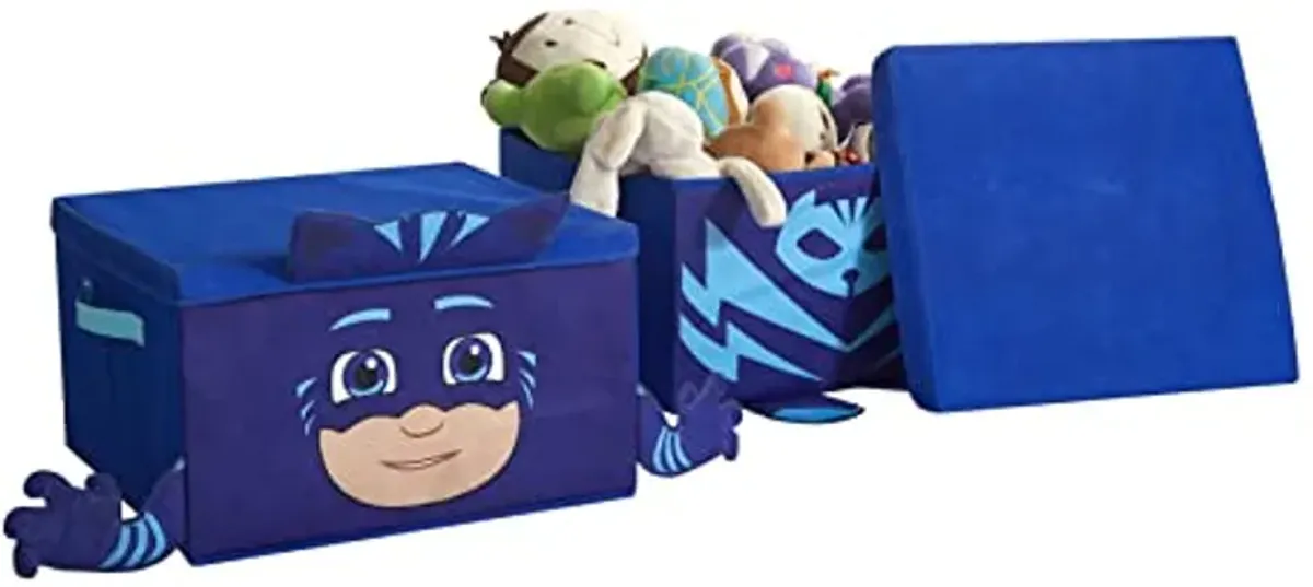 Idea Nuova PJ Mask Catboy Figural 2 Piece Stackable Toy Storage Box Set