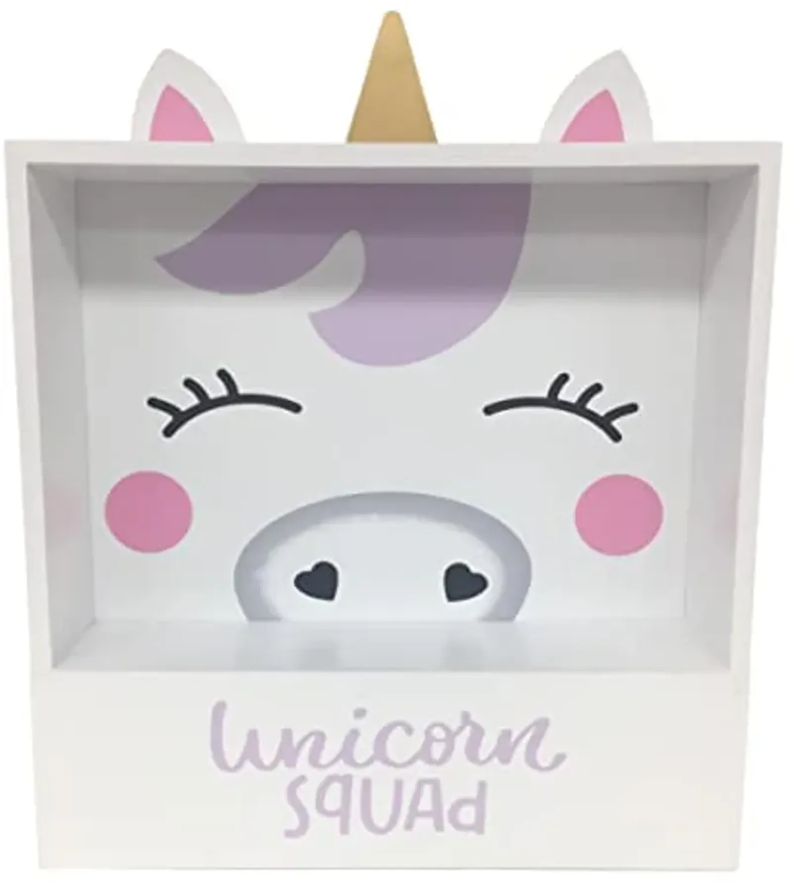 Heritage Kids Figural Unicorn Wall Décor Shelf, 14.25" Hx11.8 Wx3 D