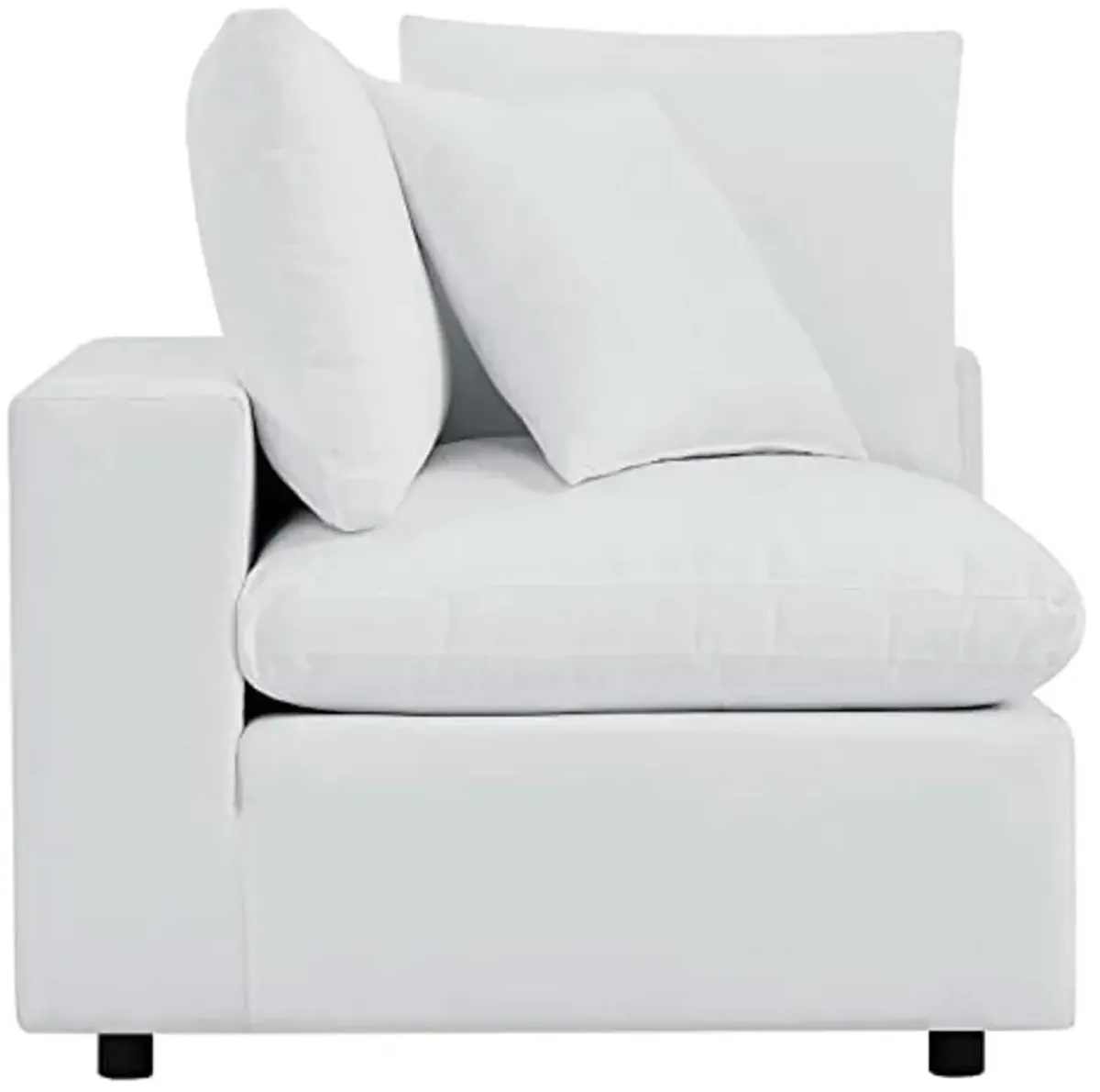 Modway Commix Outdoor Patio Sunbrella® Sectional Sofa Corner Chair in White