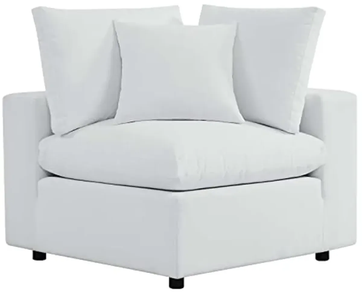 Modway Commix Outdoor Patio Sunbrella® Sectional Sofa Corner Chair in White