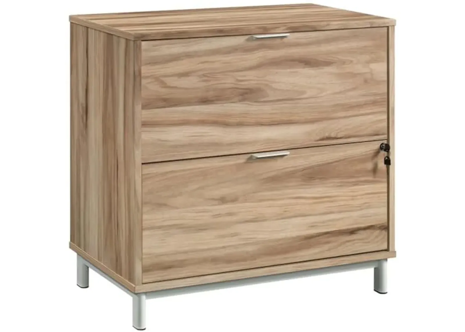 Sauder Portage Park 2-Drawer Lateral File Cabinet in Kiln Acacia, Kiln Acacia Finish