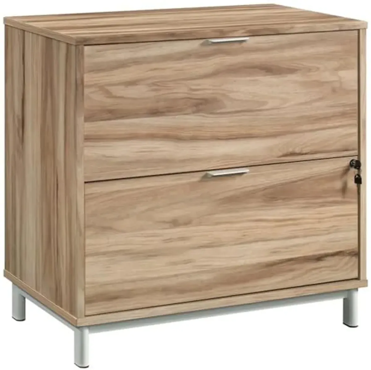 Sauder Portage Park 2-Drawer Lateral File Cabinet in Kiln Acacia, Kiln Acacia Finish