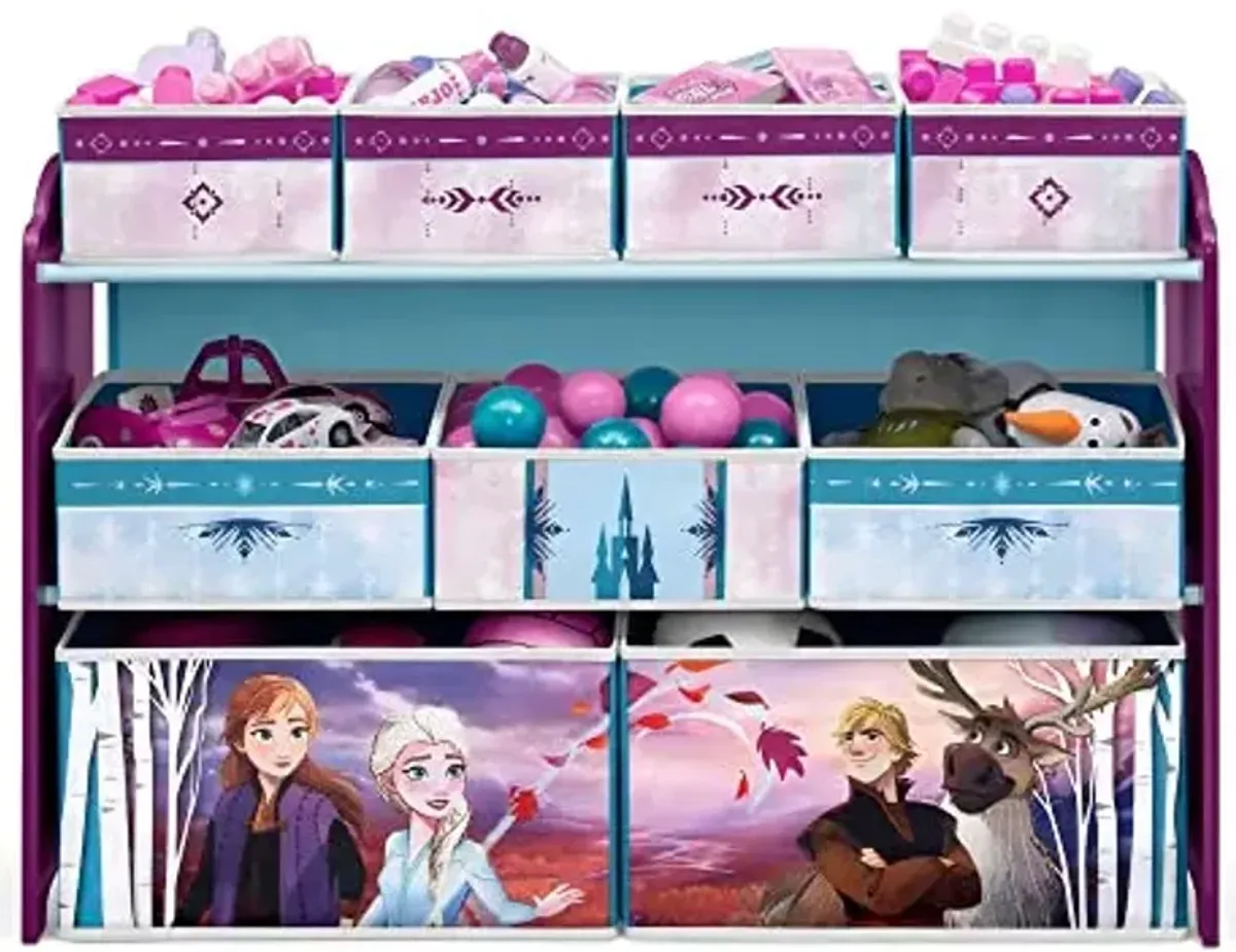 Disney Frozen Deluxe 9 Bin Design and Store Toy Organizer by Delta Children, Greenguard Gold Certified