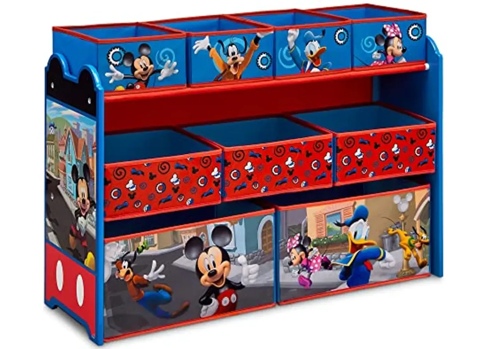 Delta Children Disney Mickey Mouse Deluxe 9 Bin Design and Store Toy Organizer, Greenguard Gold Certified