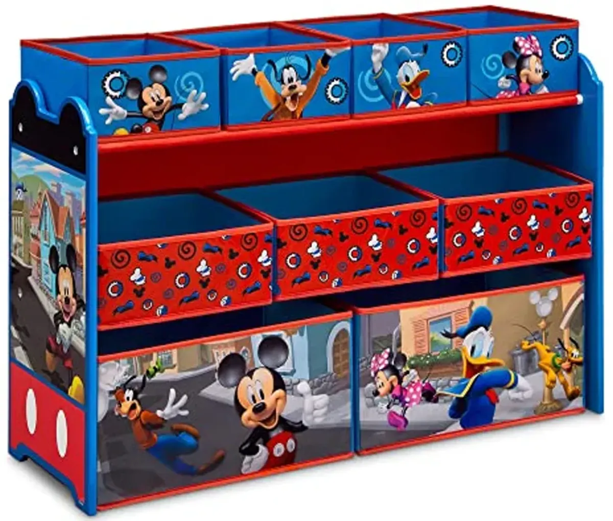 Delta Children Disney Mickey Mouse Deluxe 9 Bin Design and Store Toy Organizer, Greenguard Gold Certified