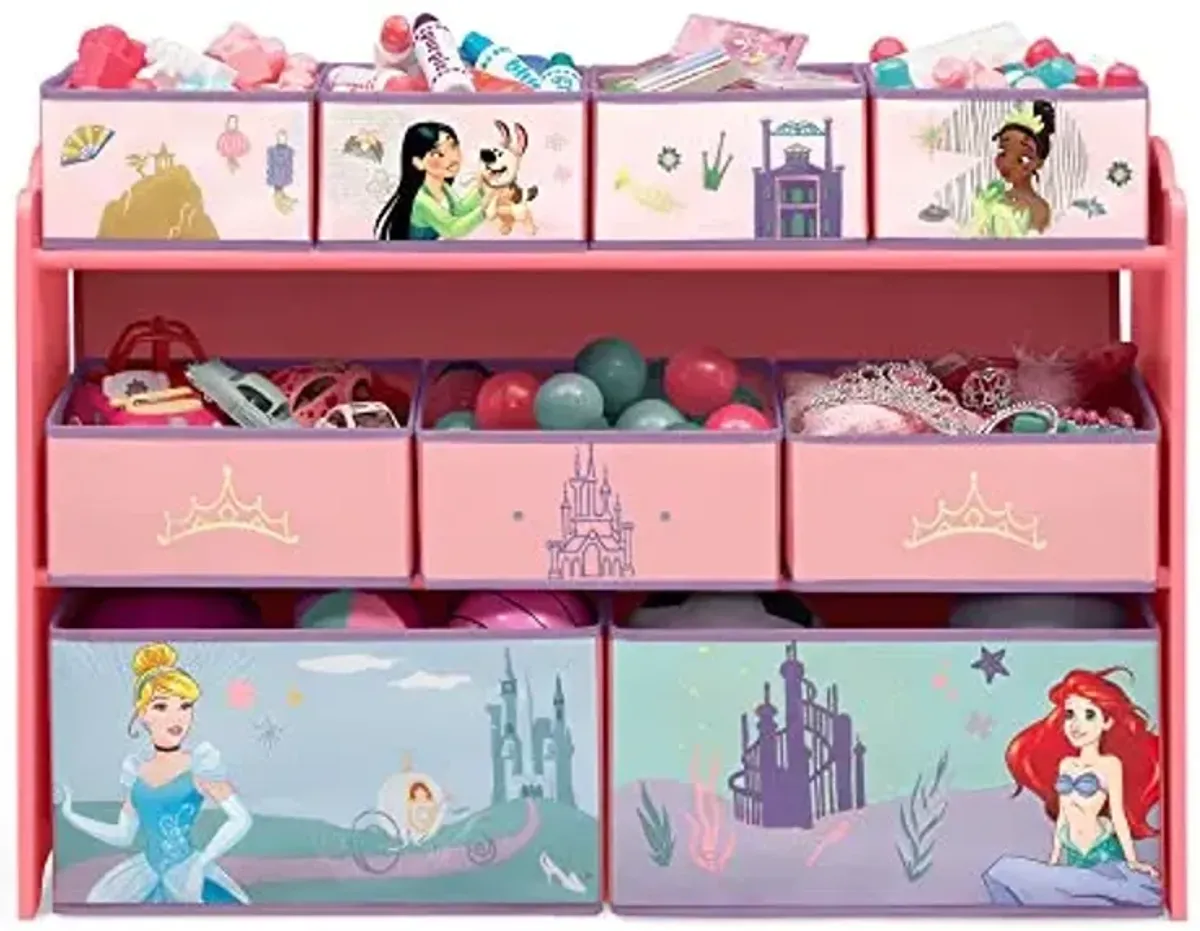 Disney Princess Deluxe 9 Bin Design and Store Toy Organizer by Delta Children, Greenguard Gold Certified