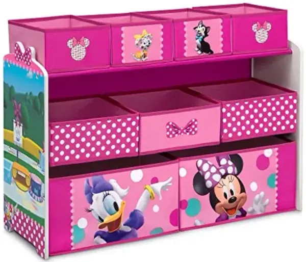 Disney Minnie Mouse Deluxe 9 Bin Design and Store Toy Organizer by Delta Children, Greenguard Gold Certified