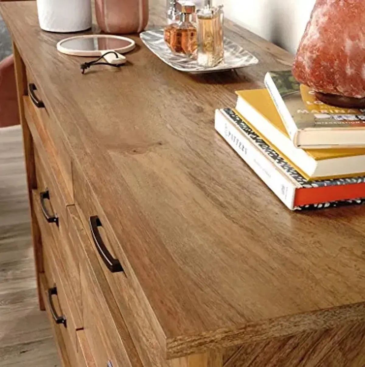 Sauder Cannery Bridge Dresser and Nightstand, Sindoori Mango Finish