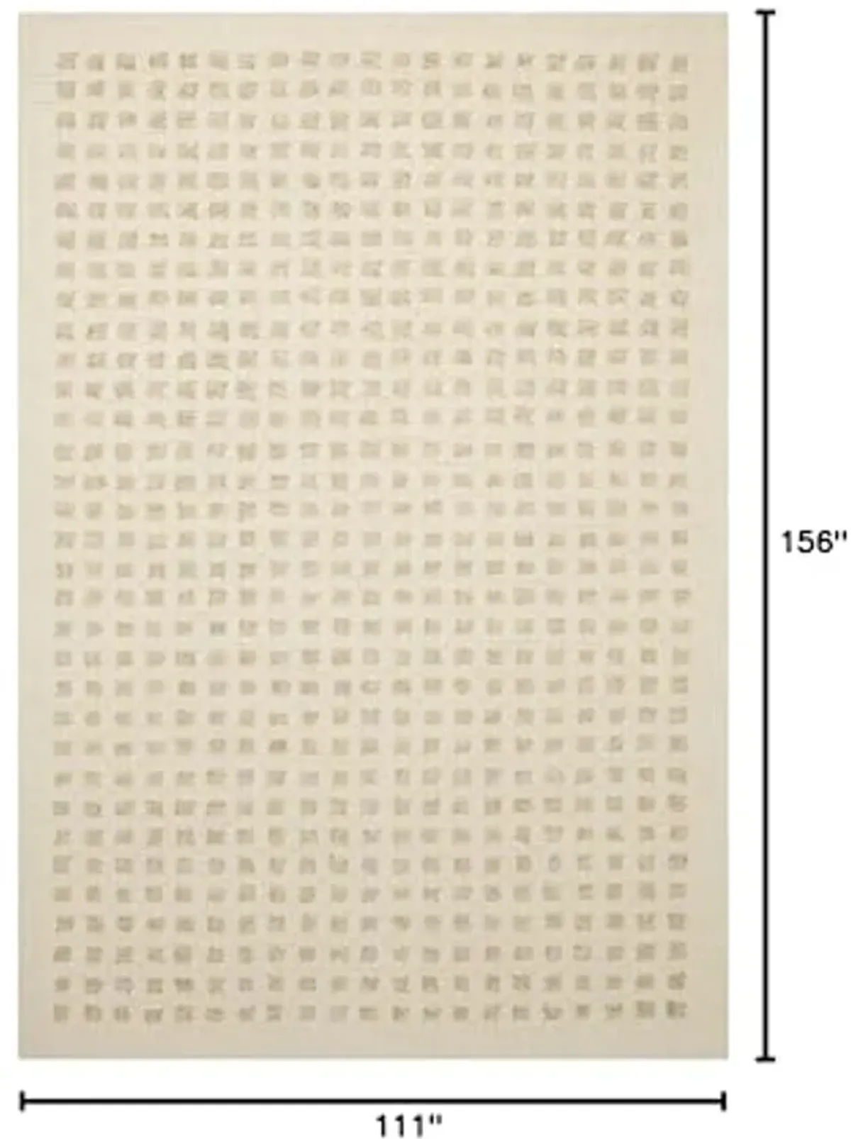 Loloi Chris Loves Julia Polly 9'-3" x 13' Area Rug in Ivory/Natural - Large Neutral Area Rug, Unique Patterned Rug for Living Room, Bedroom, Dining Area, Home Office