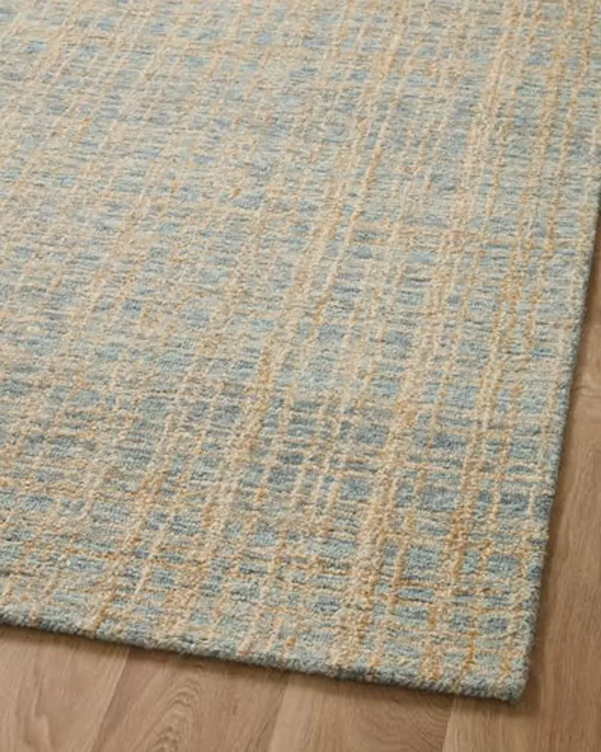 Loloi Chris Loves Julia Polly 5'-0" x 7'-6" Area Rug in Blue/Sand - Large Neutral Area Rug, Unique Patterned Rug for Living Room, Bedroom, Dining Area, Home Office