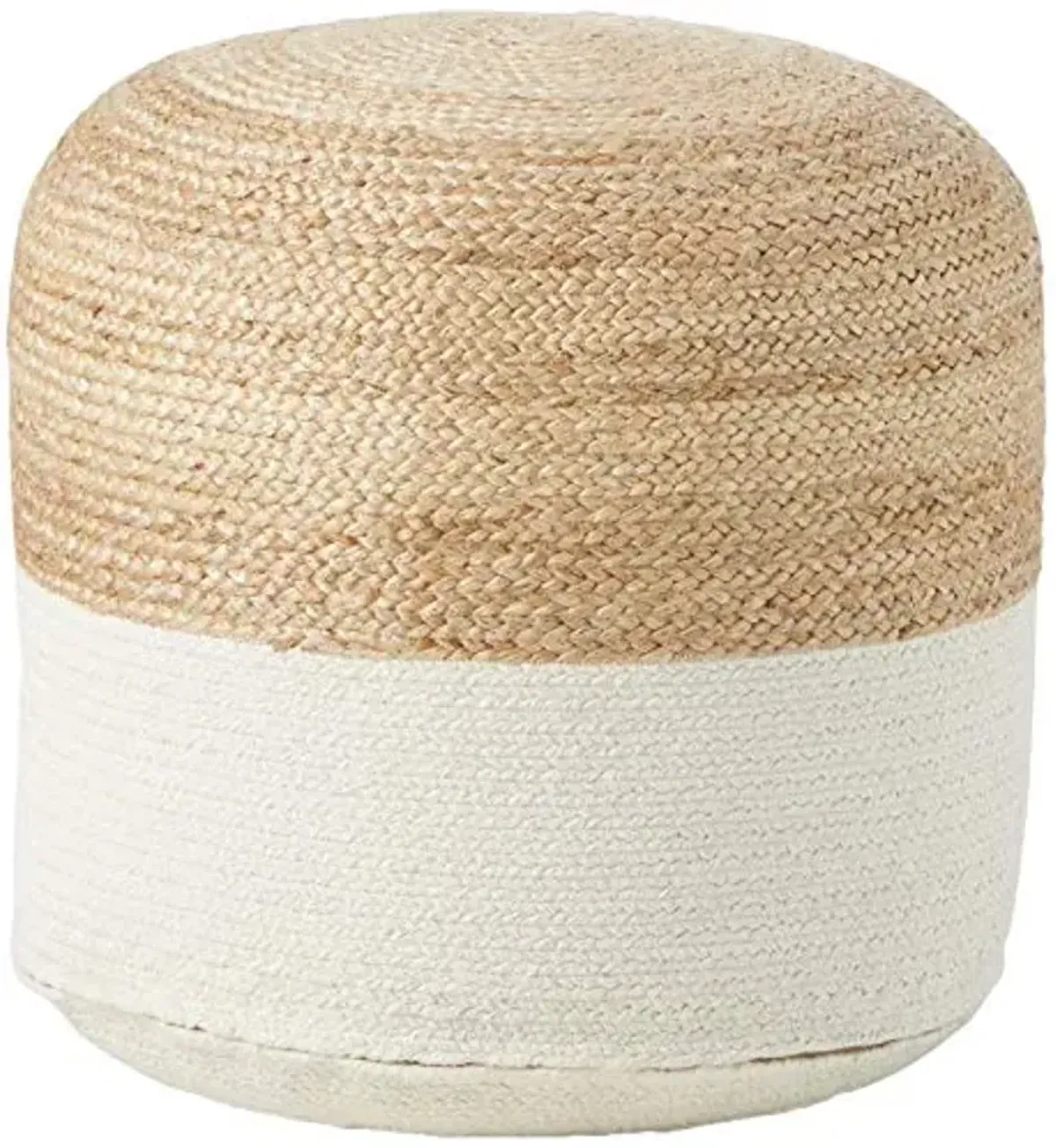 Signature Design by Ashley Sweed Valley Jute, Cotton & Farmhouse Poufs (19 x 19 Inches & 17.5 x 20.25 Inches)