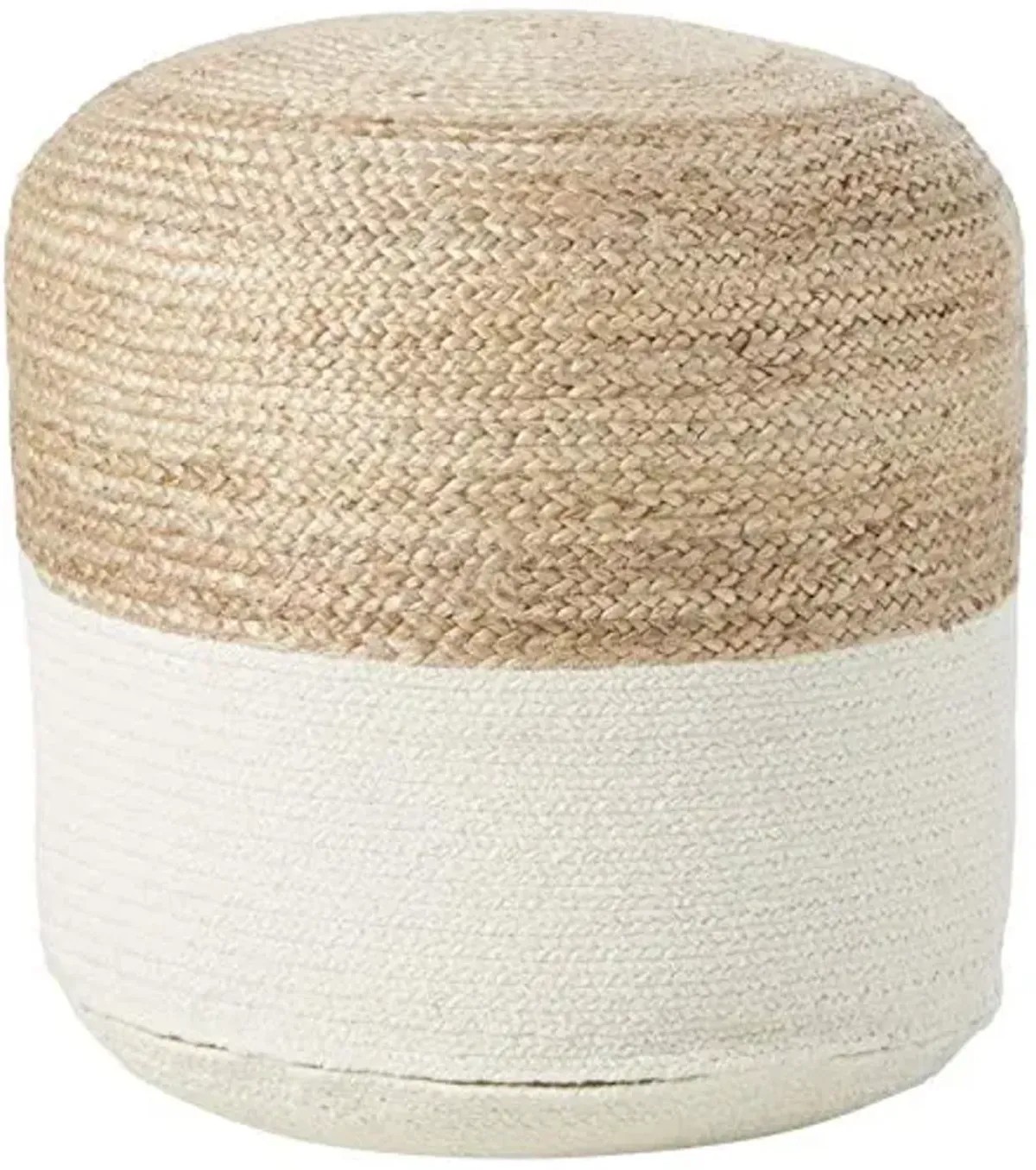 Signature Design by Ashley Sweed Valley Jute, Cotton & Farmhouse Poufs (19 x 19 Inches & 17.5 x 20.25 Inches)