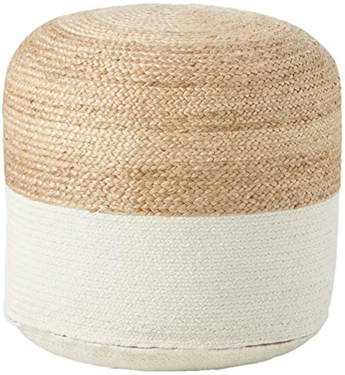 Signature Design by Ashley Sweed Valley Jute, Cotton & Farmhouse Poufs (19 x 19 Inches & 17.5 x 20.25 Inches)