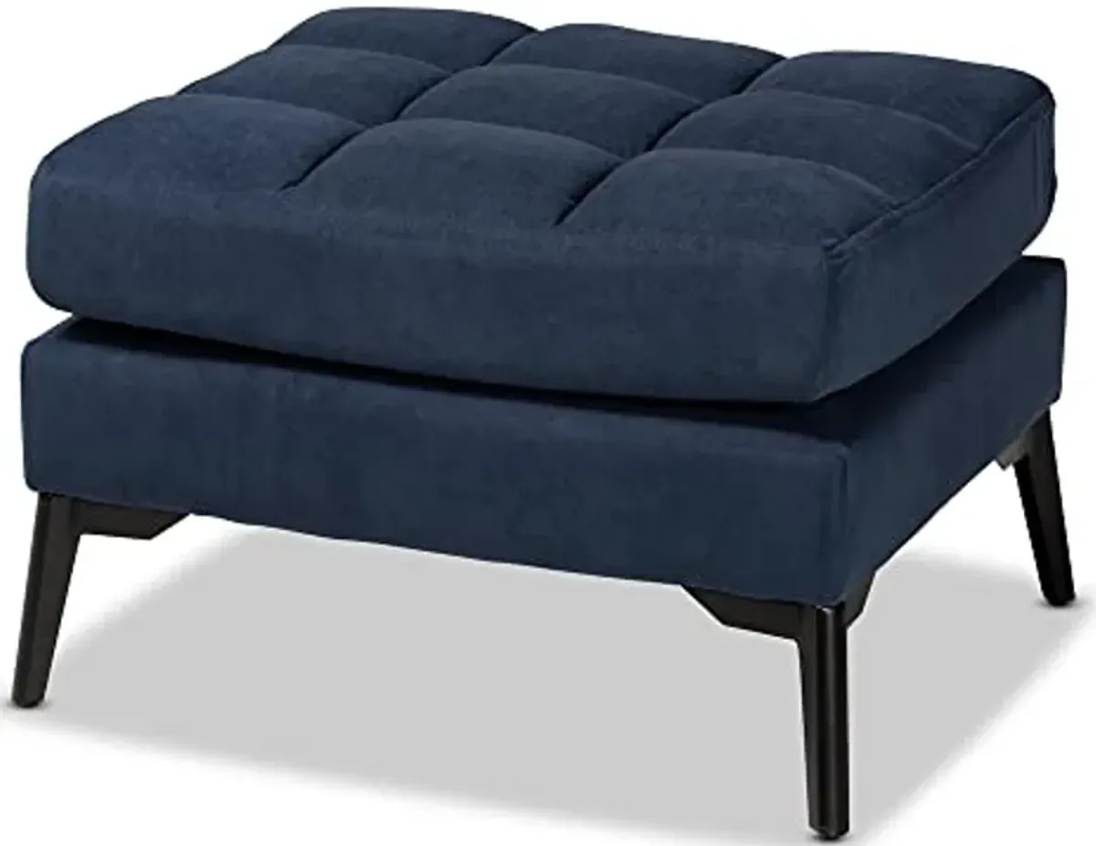 Baxton Studio Belden Living Room Set, Navy Blue/Black