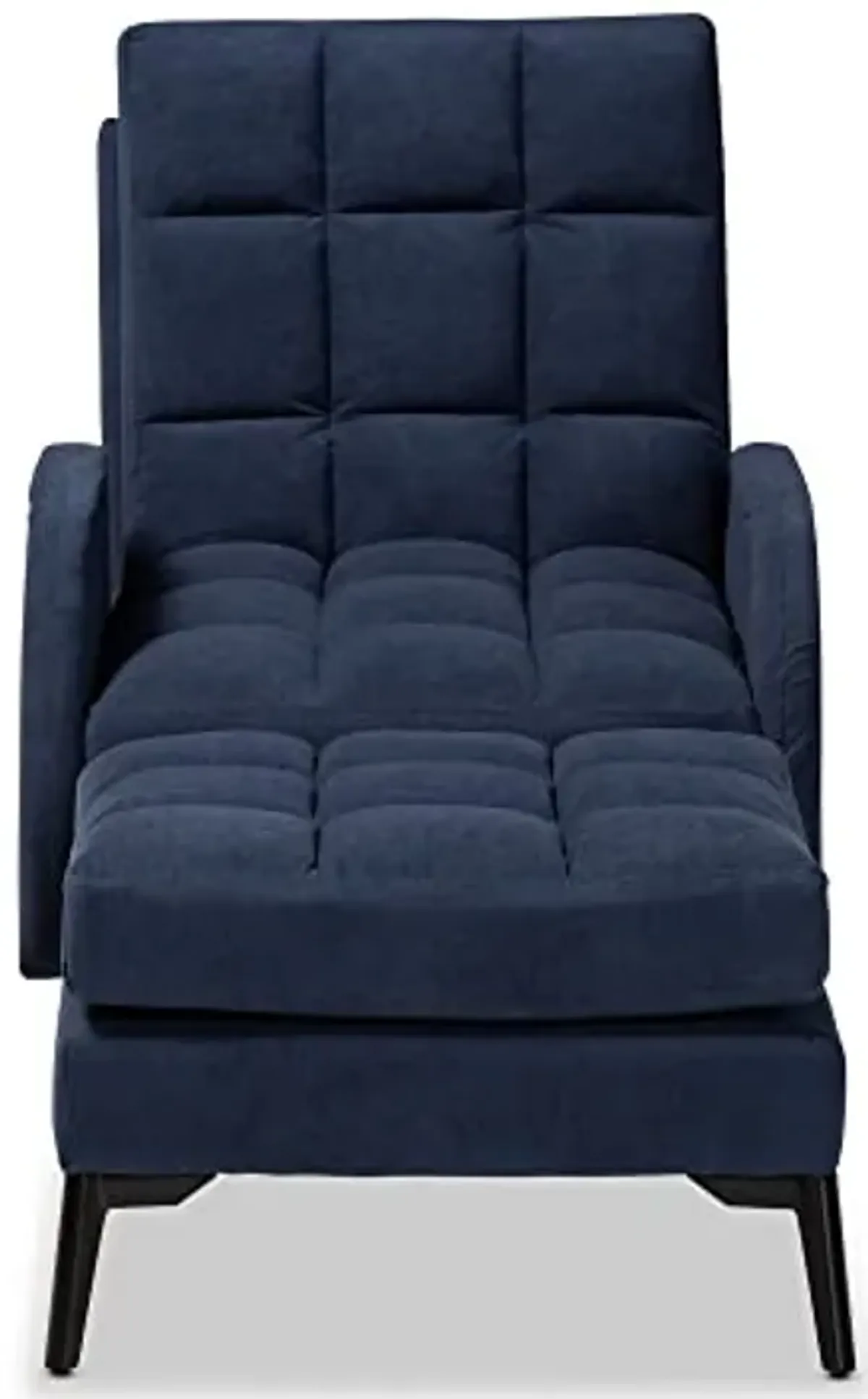 Baxton Studio Belden Living Room Set, Navy Blue/Black