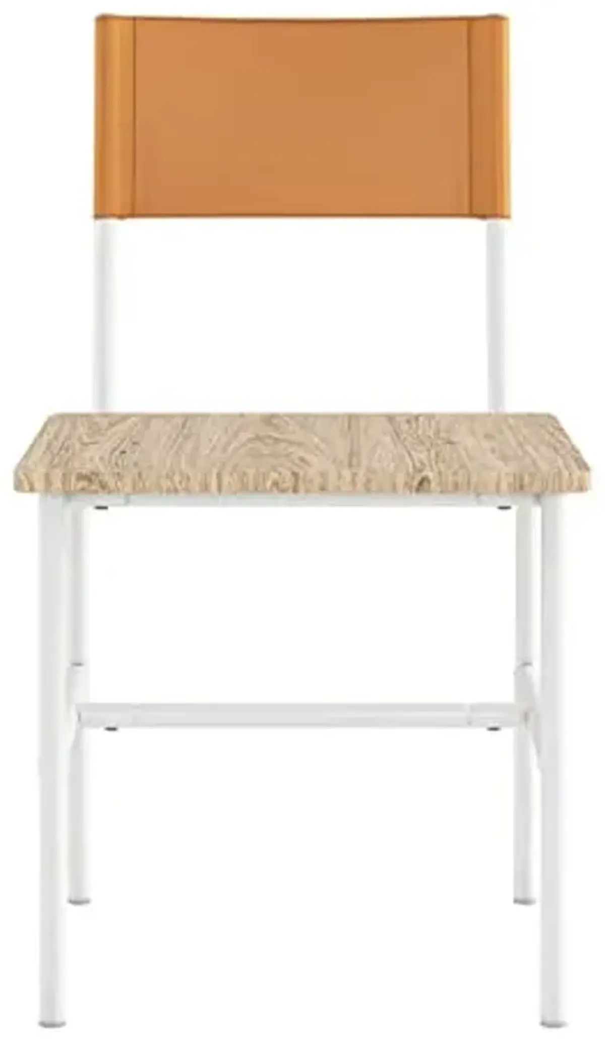 Sauder Boulevard Cafe Dining Chair, White and Camel Finish