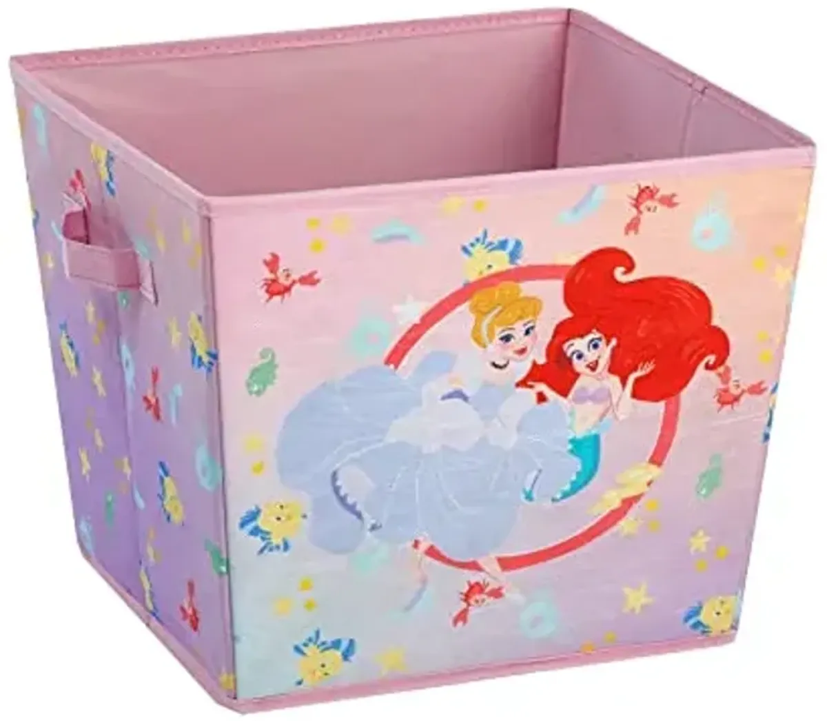 Disney Princess 4 Piece Storage Set for Kids – Pop Up Hamper, Collapsible Storage Trunk & 2 Nesting Bins – Bedroom & Toy Organization Solution – Durable & Lightweight