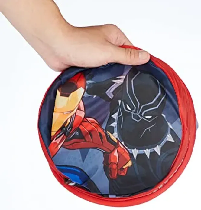 Marvel The Avengers 4 Piece Storage Solution Set with Pop Up Hamper, Collapsible Storage Trunk and 2 Nestable Storage Bins