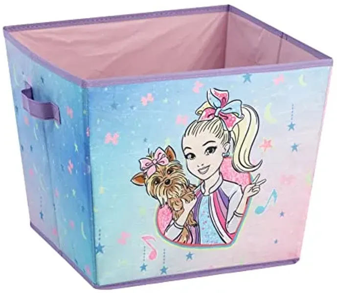 Idea Nuova JoJo Siwa 4 Piece Dreamy Bow Unicorn Storage Solution Set with Pop Up Hamper, Collapsible Storage Trunk and 2 Nestable Storage Bins