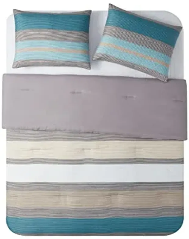 Tahari Kids - Twin Comforter Set, 2-Piece Bedding with Matching Shams, Medium Weight & Ideal for All Seasons (Bray Blue, Twin)