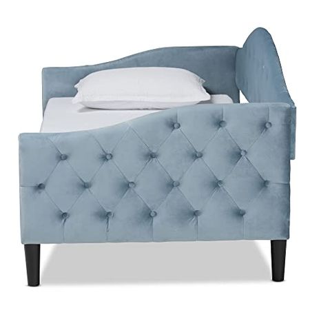 Baxton Studio Select Daybeds, Twin, Light Blue/Dark Brown