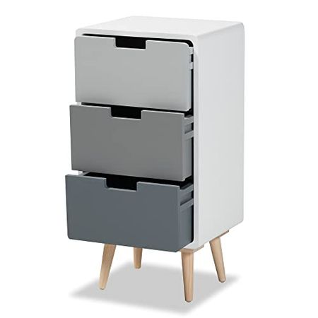 Baxton Studio Essential Multipurpose Shelving and Cabinets, Multi-Colored/Oak Brown