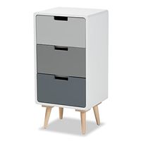 Baxton Studio Essential Multipurpose Shelving and Cabinets, Multi-Colored/Oak Brown