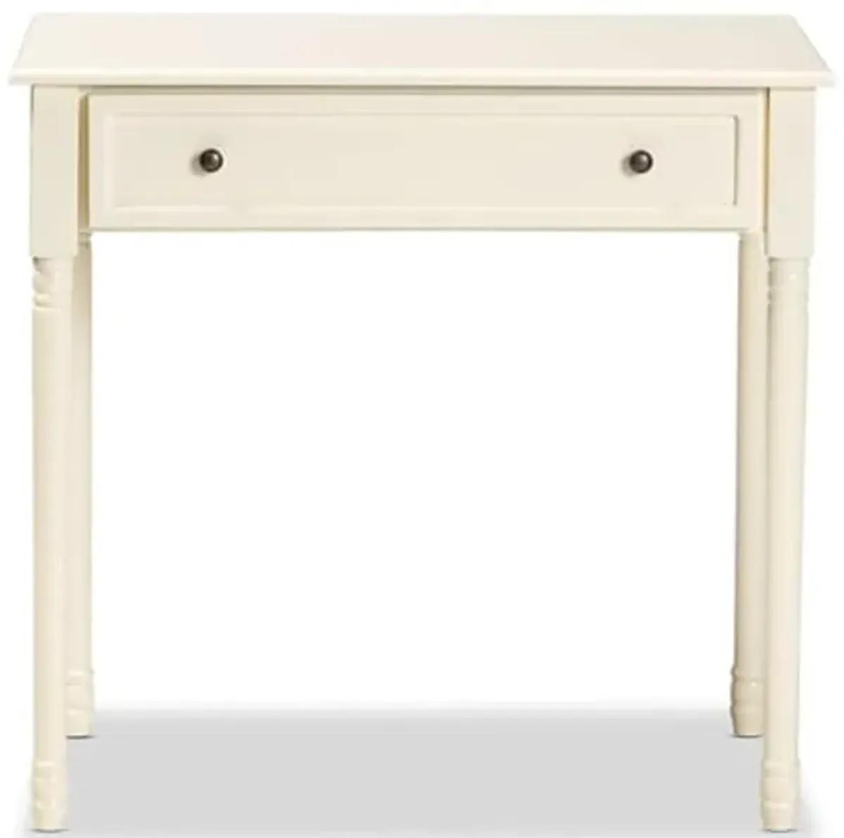 Baxton Studio Mahler Classic and Traditional White Finished Wood 1-Drawer Console Table