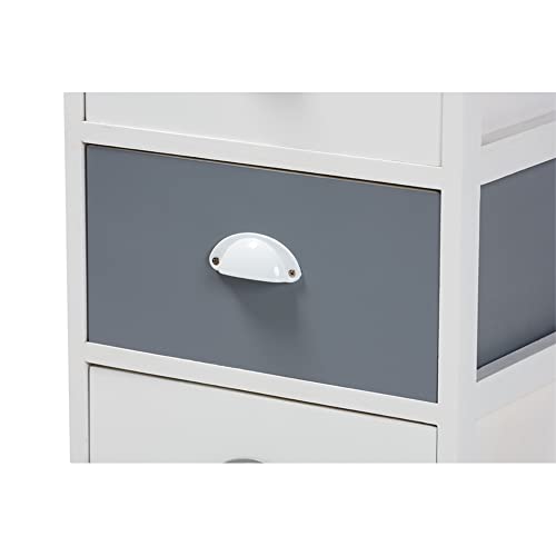 Baxton Studio Calandra Modern and Contemporary Oak Brown and Multi