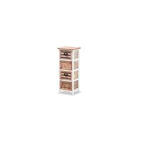 Baxton Studio Palta Modern and Contemporary Two-Tone White and Oak Brown Finished Wood 4-Drawer Storage Unit