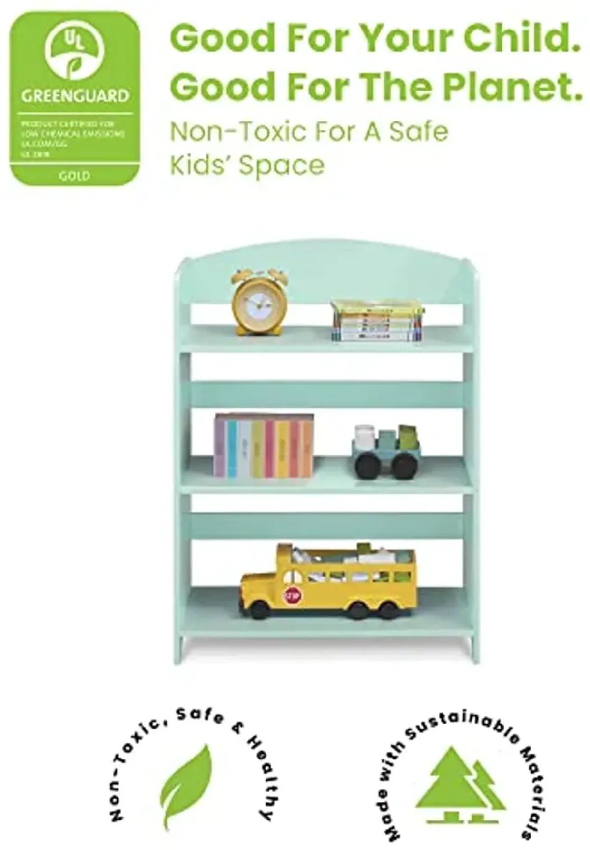 Delta Children MySize Bookshelf - Greenguard Gold Certified, Mint