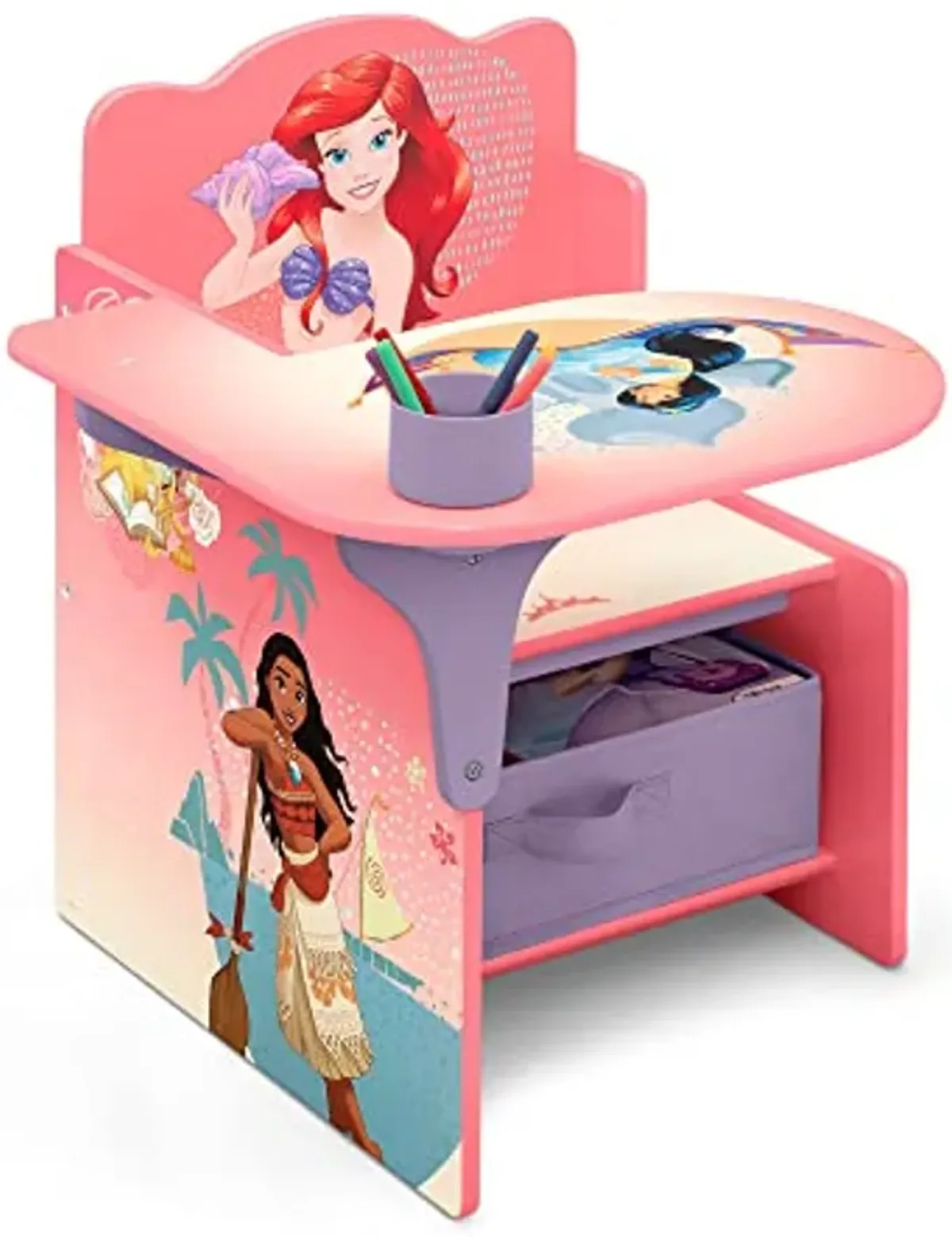 Delta Children Chair Desk with Storage Bin, Disney Princess