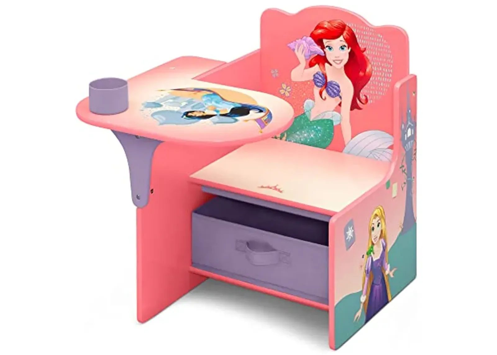 Delta Children Chair Desk with Storage Bin, Disney Princess