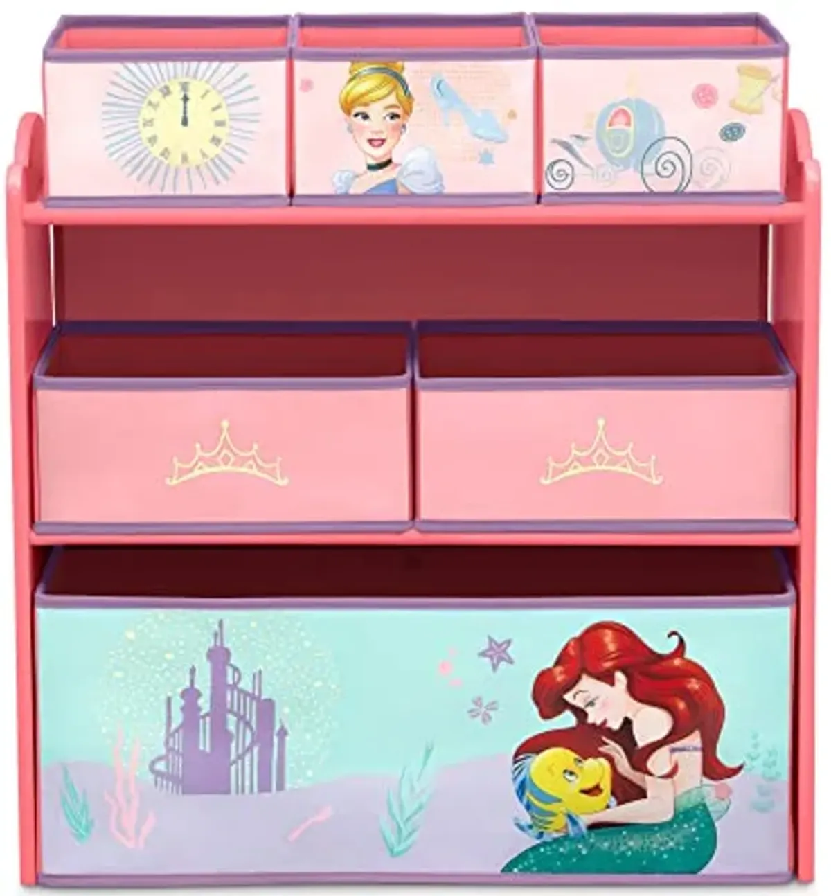 Delta Children Design & Store 6 Bin Toy Storage Organizer, Disney Princess