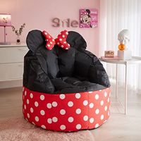 Disney Minnie Mouse 3D Figural Oversized Round Back Bean Bag Chair