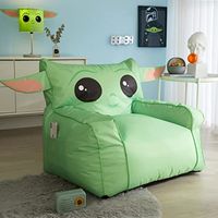 Idea Nuova Lucas Star Wars The Mandalorian Grogu aka The Child Oversized Figural Gaming Bean Bag Chair with Side Pocket, Large