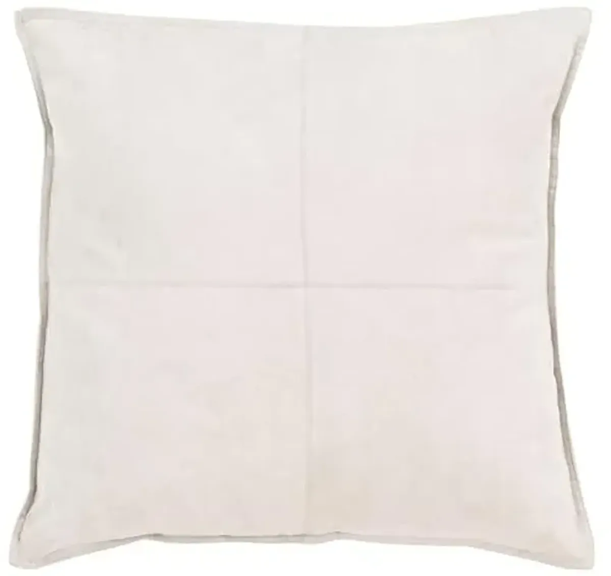 SAFAVIEH Home Collection Karya Light Grey Faux Suede 18-inch Square Decorative Accent Throw Pillow with Insert