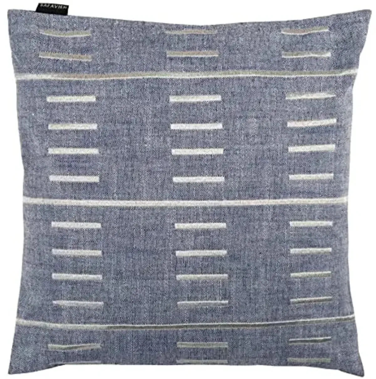 SAFAVIEH Home Collection Lizabet Modern Boho Blue/White 18-inch Square Decorative Accent Insert Throw Pillow