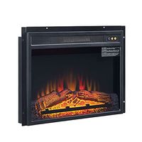 Manhattan Comfort Electric 23" Fireplace Box with Heat Functionality, Black