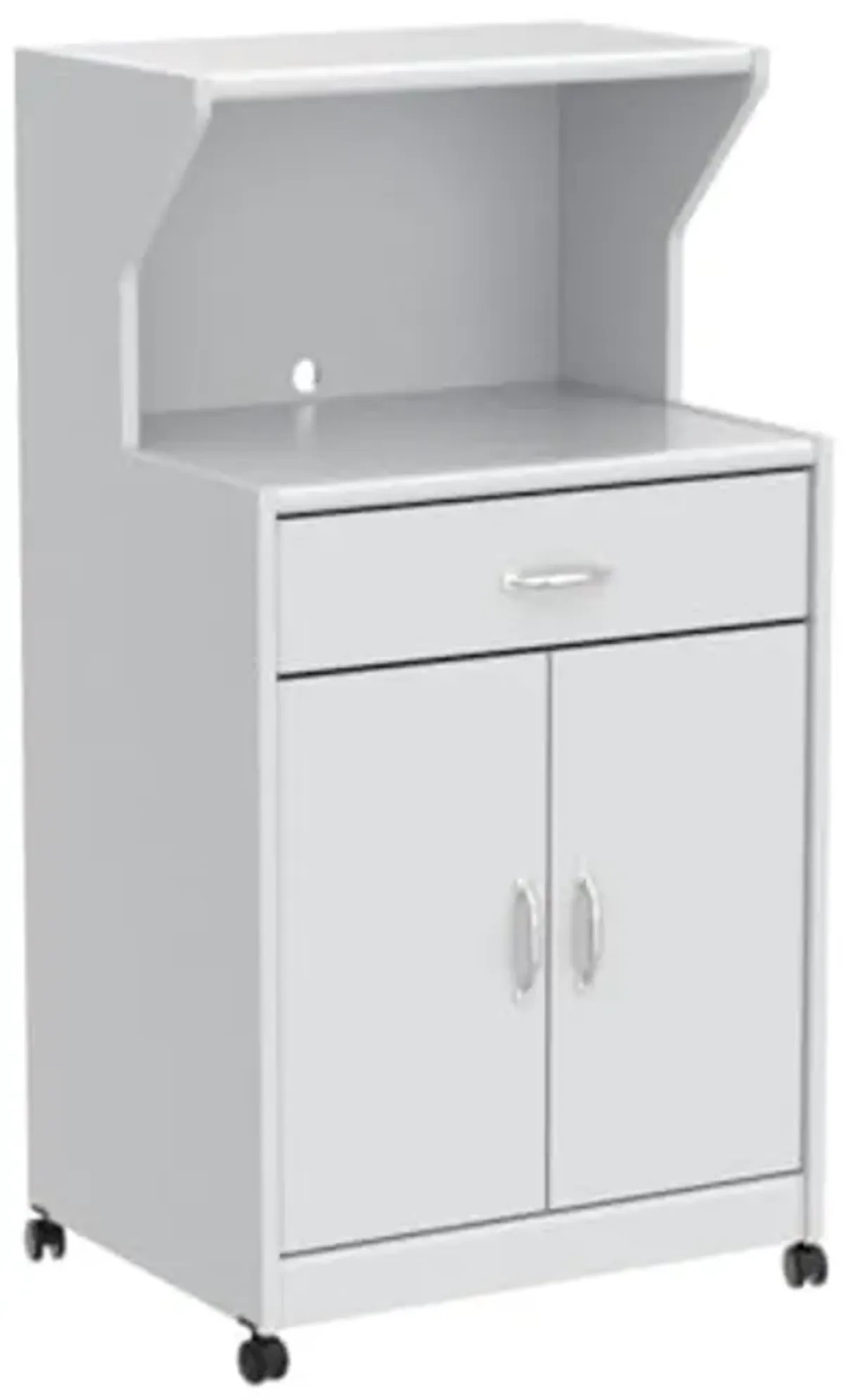 Sauder Microwave/Kitchen Cart, Modern Grey Finish