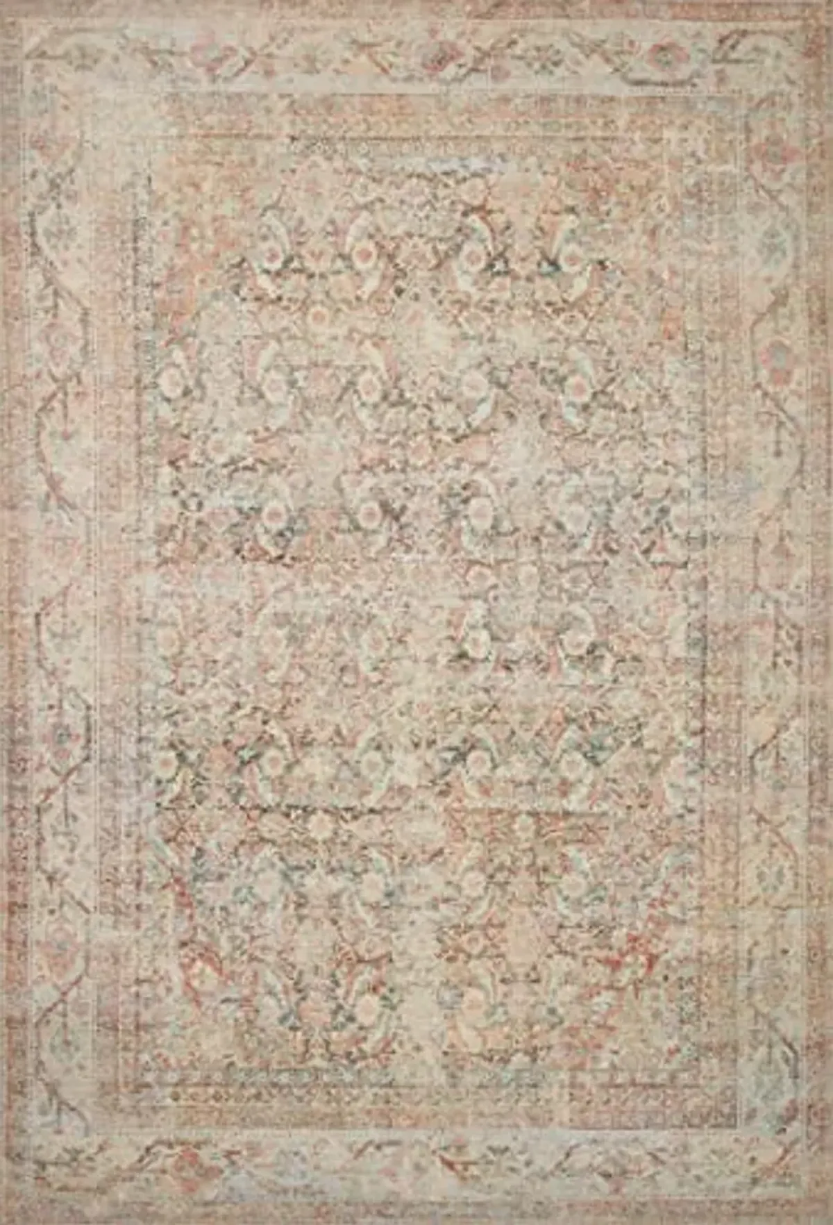 Loloi II Adrian Collection ADR-01 Accent Rug 3'-6" x 5'-6" Natural/Apricot Rectangular 0.19" Thick