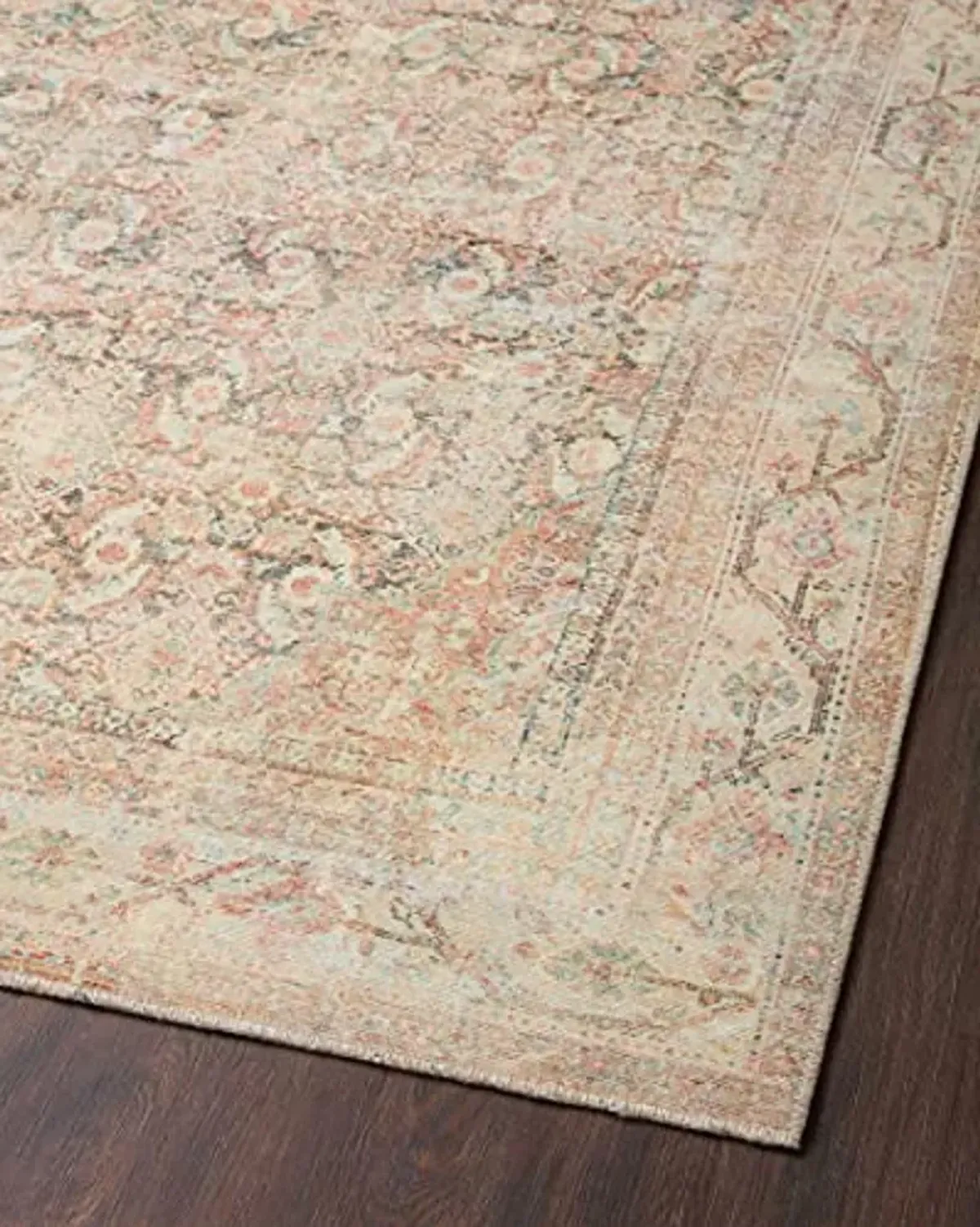 Loloi II Adrian Collection ADR-01 Accent Rug 3'-6" x 5'-6" Natural/Apricot Rectangular 0.19" Thick