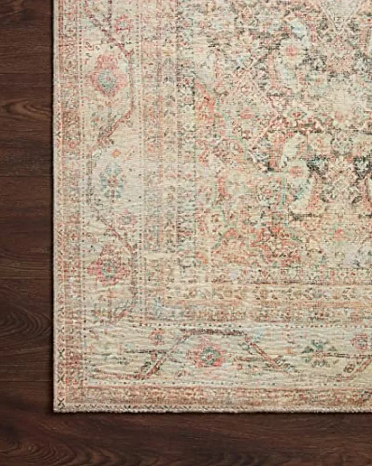 Loloi II Adrian Collection ADR-01 Accent Rug 3'-6" x 5'-6" Natural/Apricot Rectangular 0.19" Thick