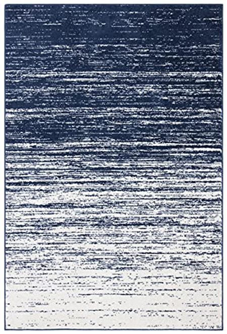 SAFAVIEH Adirondack Collection 2'6" x 4' Navy/Ivory ADR113N Modern Ombre Non-Shedding Entryway Living Room Foyer Bedroom Kitchen Accent Rug