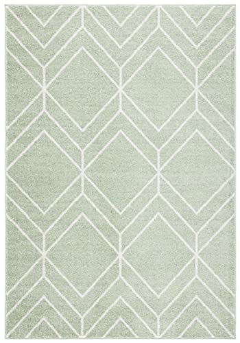 SAFAVIEH Adirondack Collection 9' x 12' Sage/Ivory ADR241Y Modern Geometric Non-Shedding Living Room Dining Bedroom Area Rug