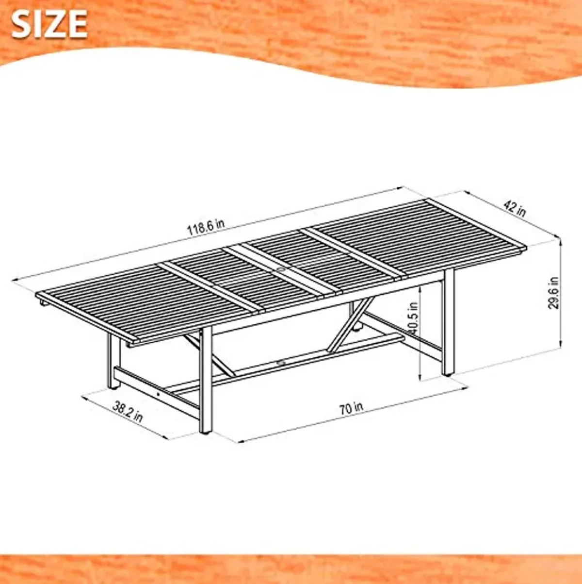 Amazonia 9 Piece Eucalyptus Patio Dining Set | Teak Finish Table with Brown Resin Chairs| Durable and Ideal for Outdoors