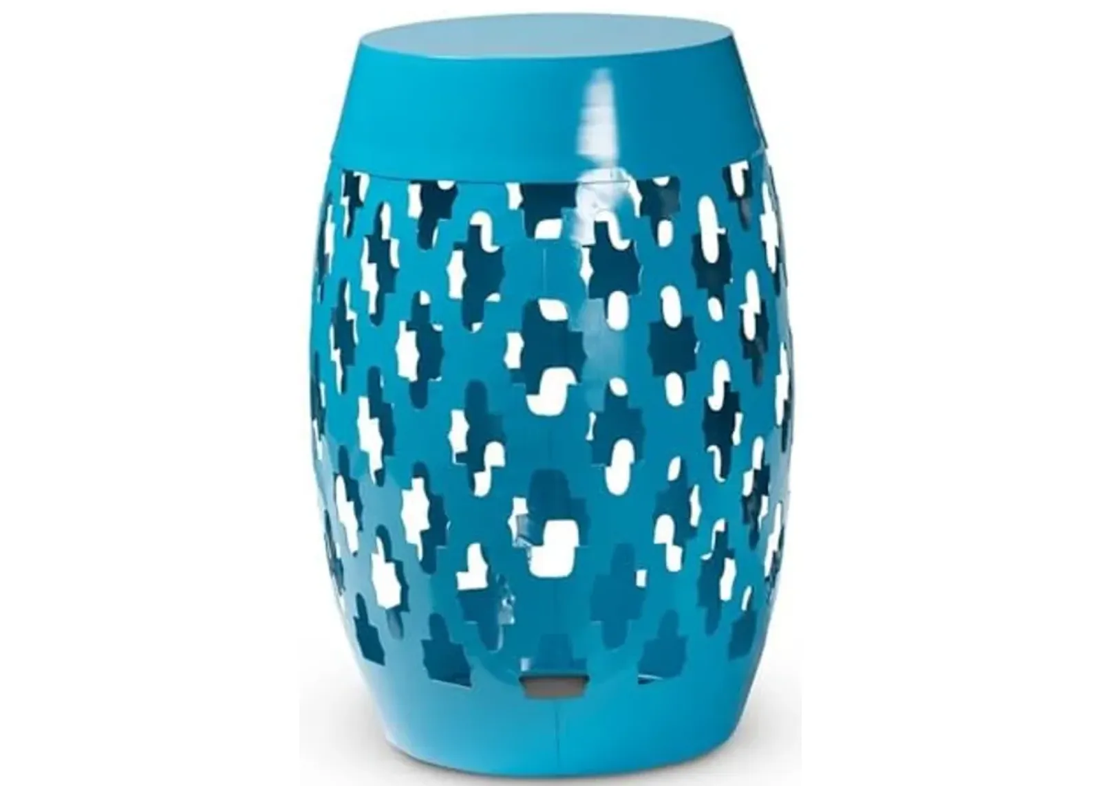 Baxton Studio Branson Modern and Contemporary Blue Finished Metal Outdoor Side Table