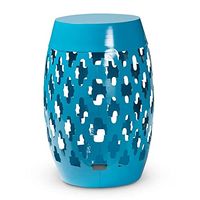 Baxton Studio Branson Blue Finished Metal Outdoor Side Table