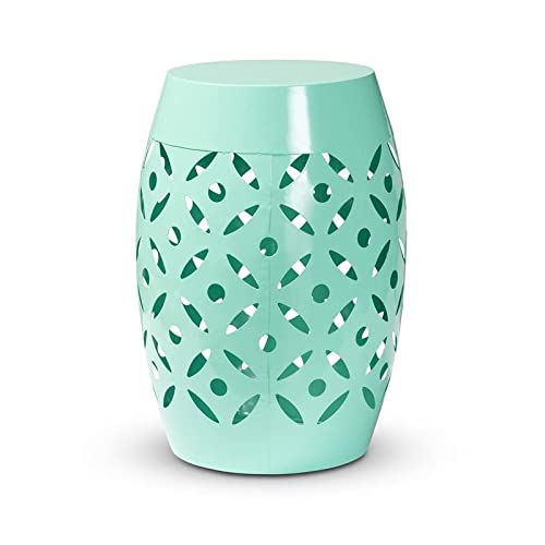 Baxton Studio Hallie Aqua Blue Finished Metal Outdoor Side Table