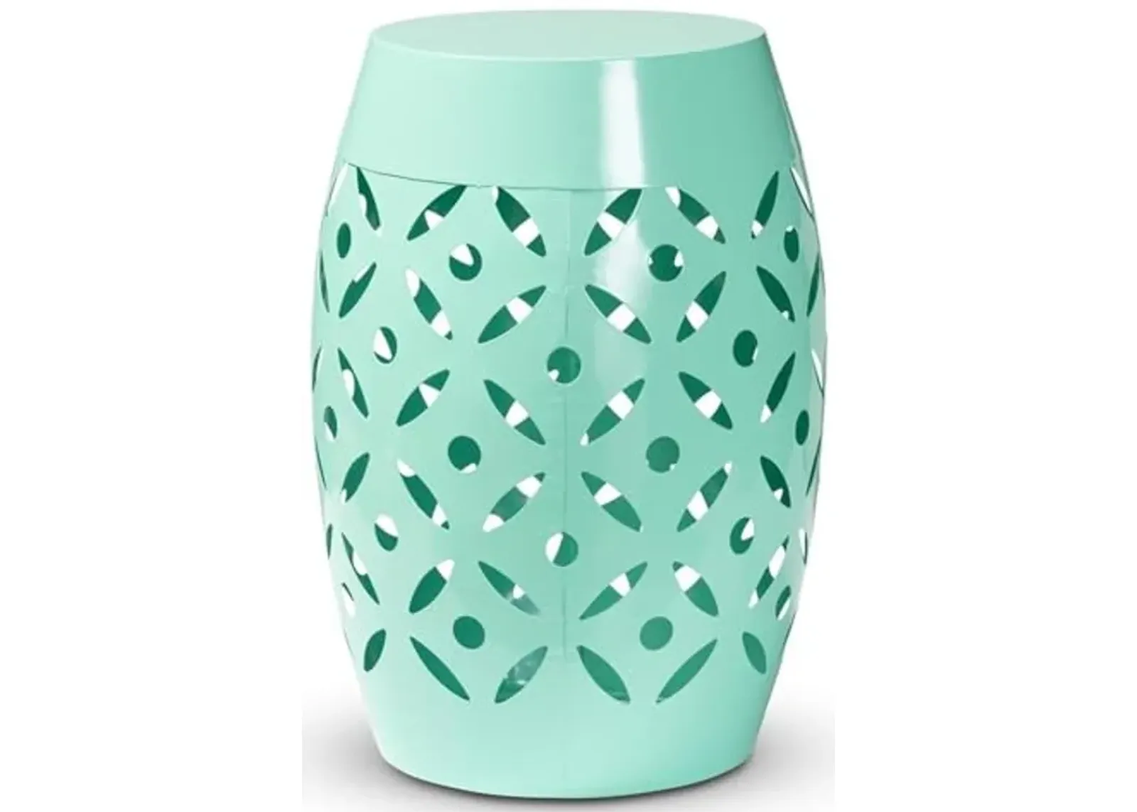 Baxton Studio Hallie Aqua Blue Finished Metal Outdoor Side Table